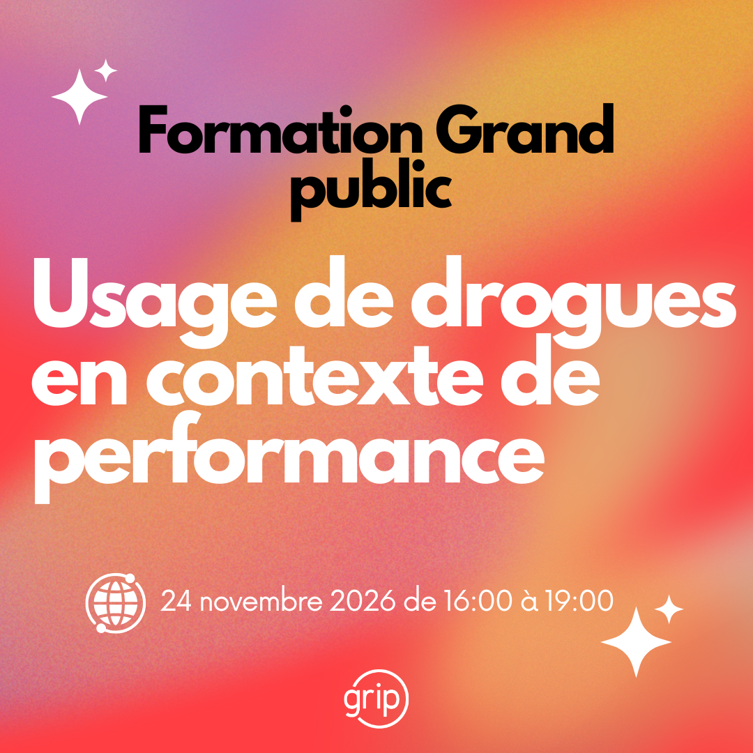 Formation Usage de drogues en contexte de performance (24 novembre 2026)