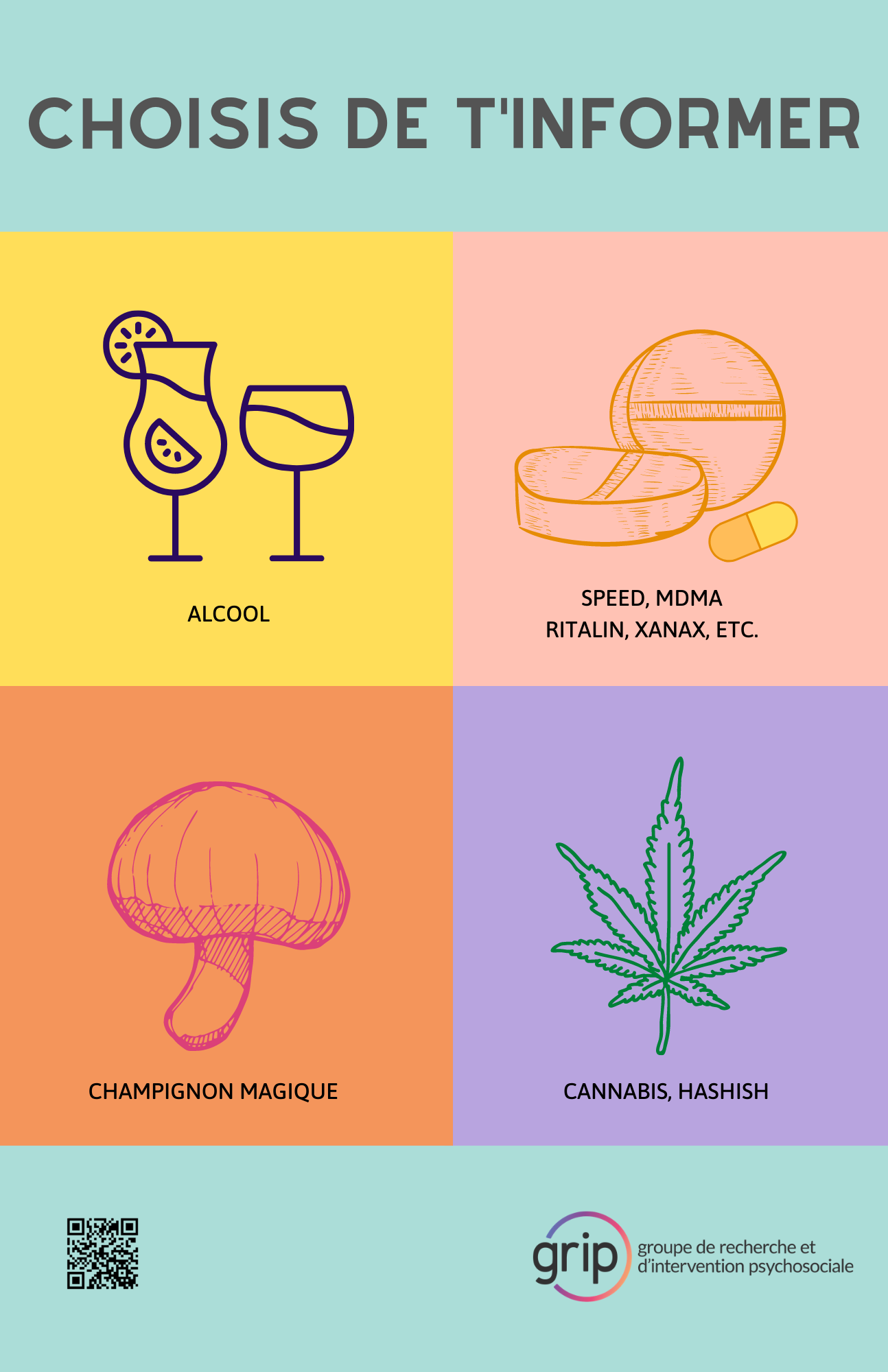 Affiches "Si tu choisis de consommer, choisis aussi de t'informer"(duo)