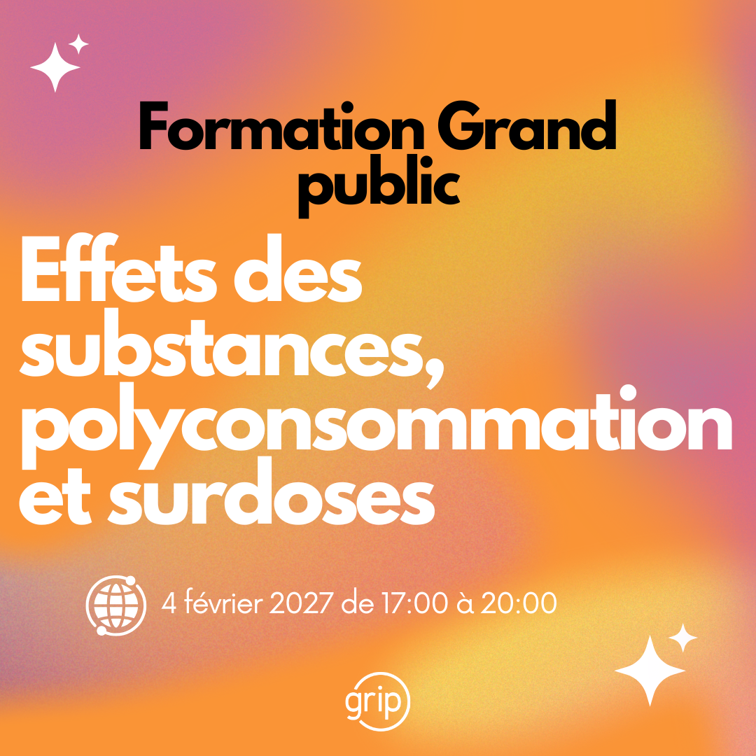 Formation Effets des substances, polyconsommation et surdoses (4 février 2027)