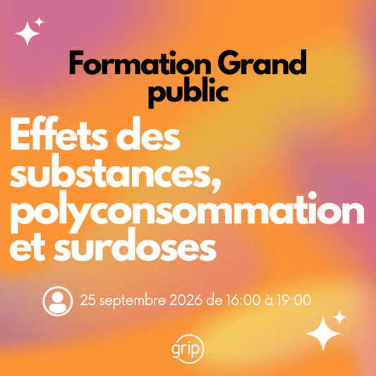Formation Effets des substances, polyconsommation et surdoses (25 septembre 2026)