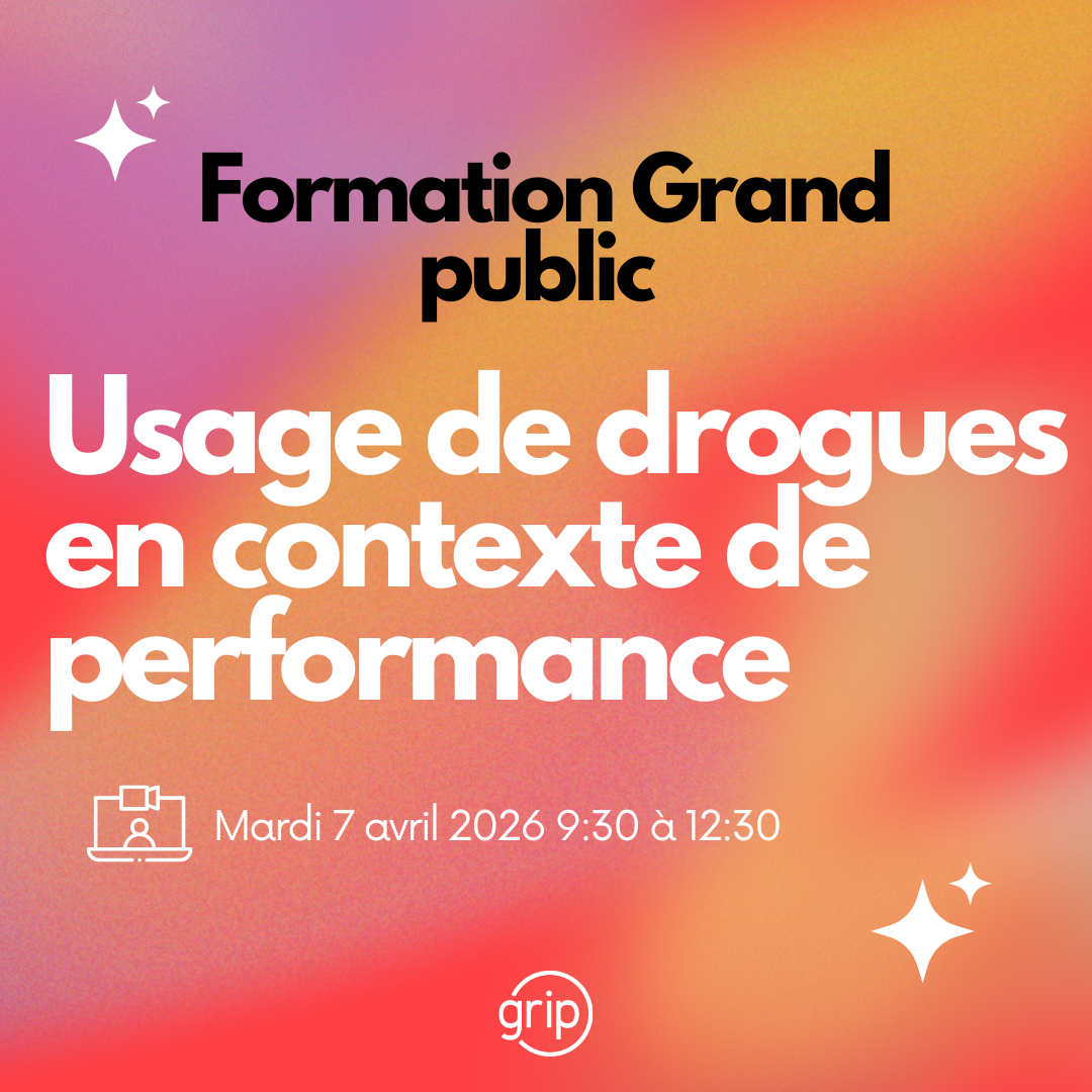 Formation Usage de drogues en contexte de performance (7 avril 2026)