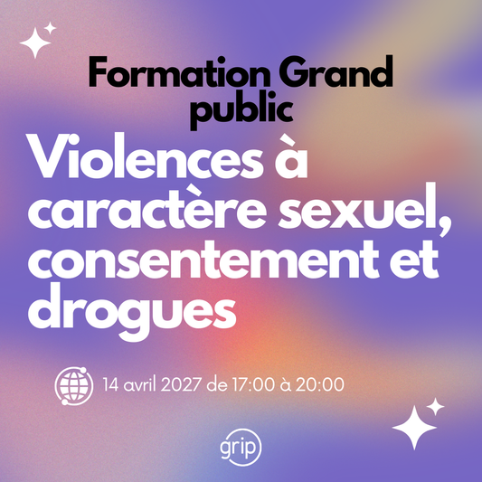 Formation Violences à caractère sexuel, consentement et drogues (14 avril 2027)